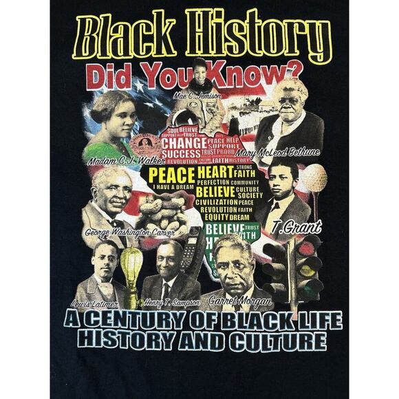 Black History Month Shirt Mens 2XL Double-sided- Obama, MLK, Rosa Parks & more - Picture 4 of 8
